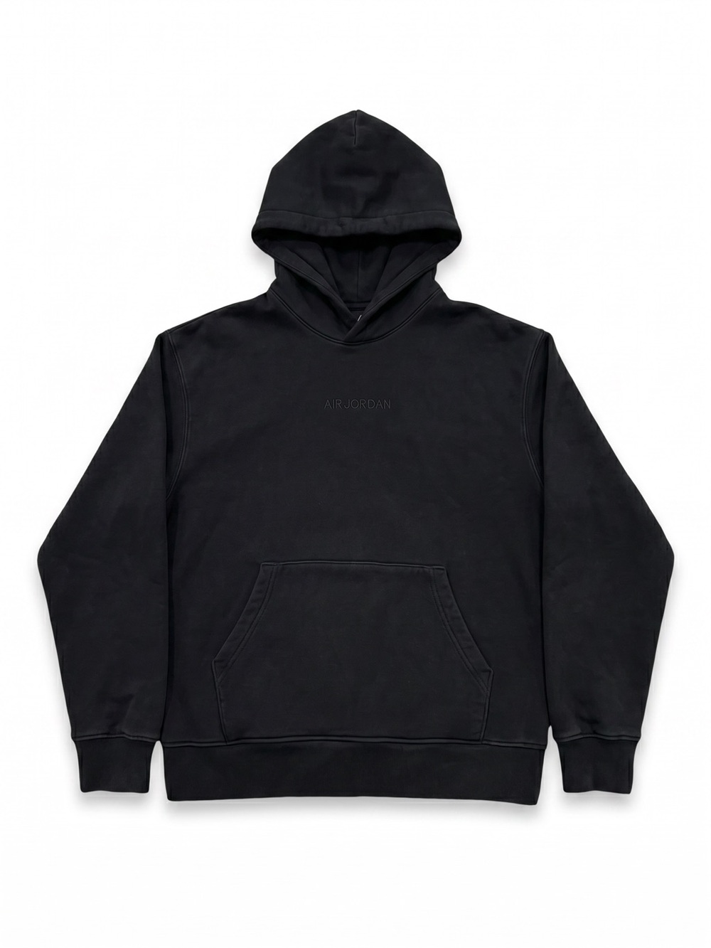 Nike Air Jordan Embroidered Logo Hoodie Sweatshirt Men's M Gray Pullover Cotton